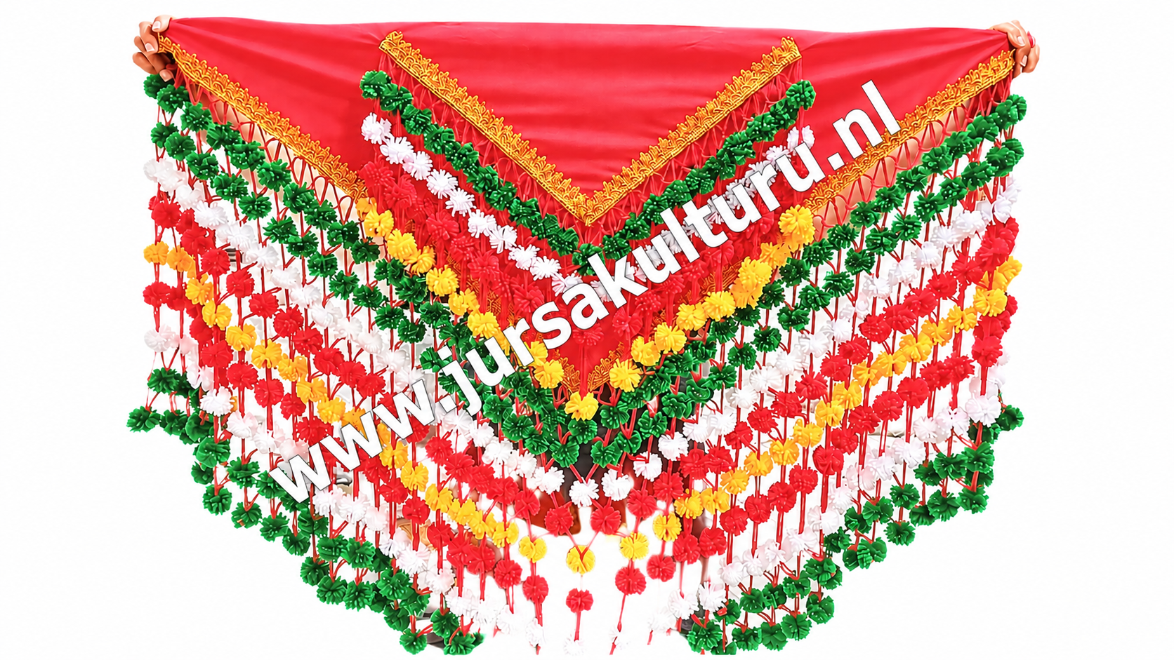 Inheemse Schouderdoek Volwassenen – Surinaamse Vlag Kleuren 🇸🇷